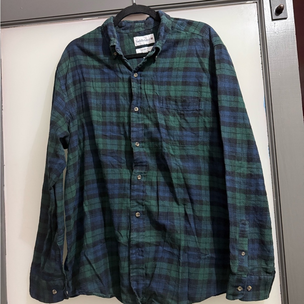 Saddlebred Green and Blue Checkered Shirt